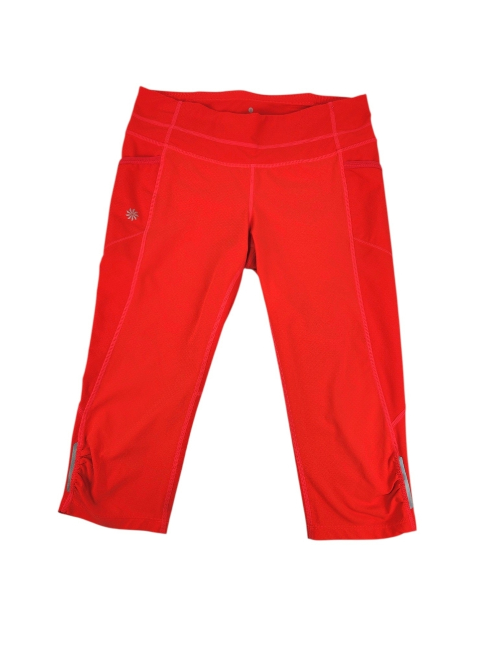 Athleta Relay Capri Leggings Women’s Small Coral Orange Cropped Athletic Yoga